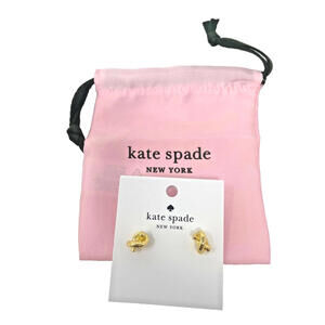 Kate Spade New York Sailor's Knot Stud Earrings Gold Tone New with Tags Dustbag
